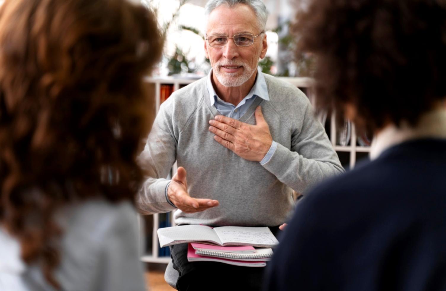 Student working through budgeting exercises with instructor guidance